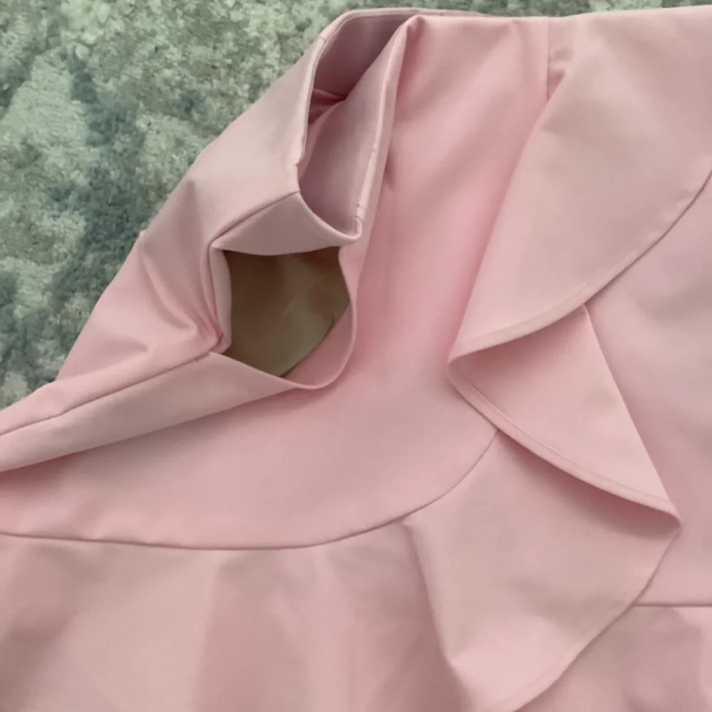 NEW POLO GOLF Ralph Lauren Flounce Solid Pink Ruffled Skort Skirt Womens Sz S